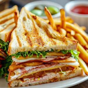 Club Sandwich with Fries